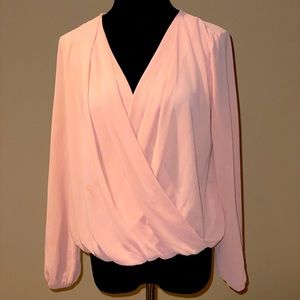 Forever 21 Mauve Plunge Draped Top Size Small